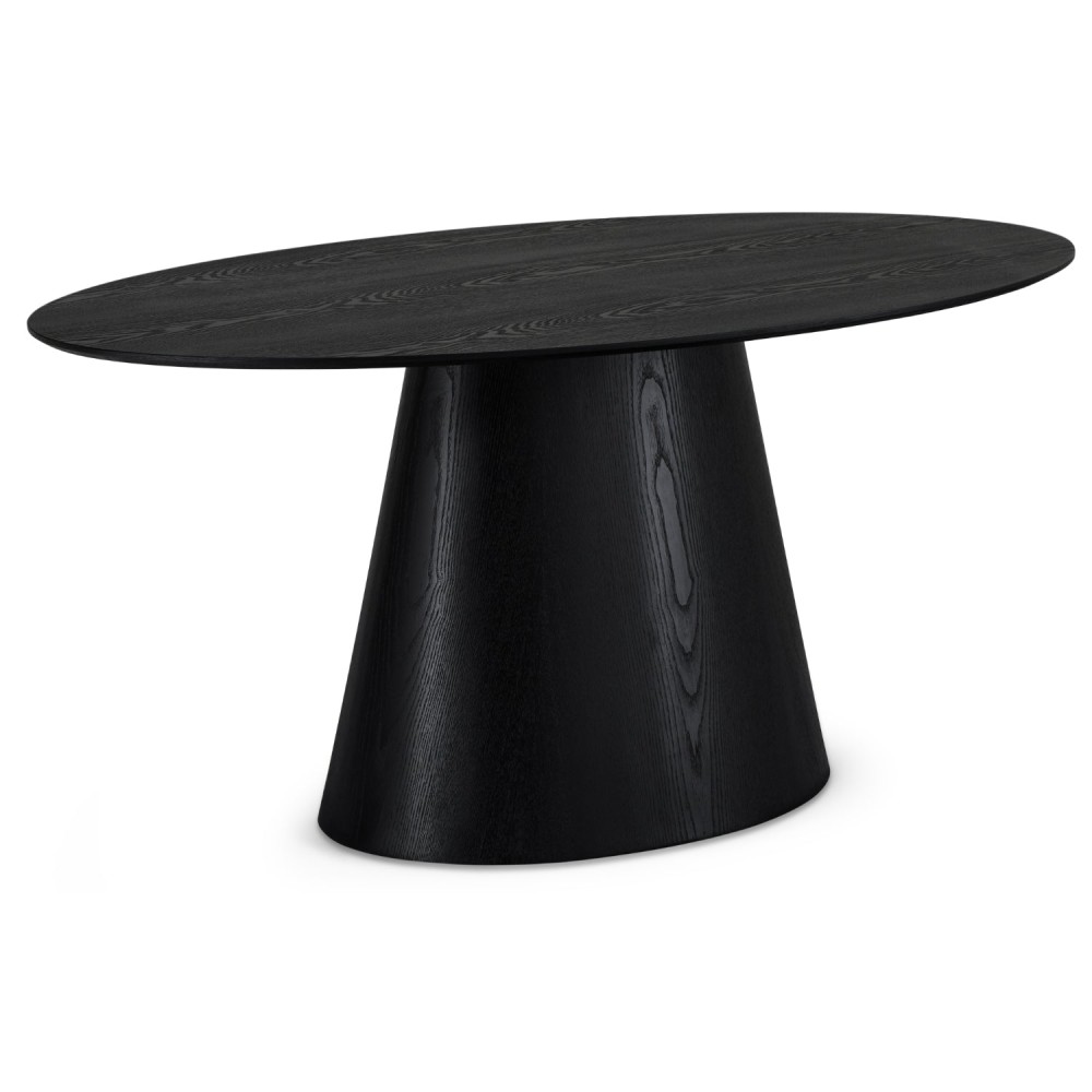 Tango Oval Dining Table 160x90 Black Oak
