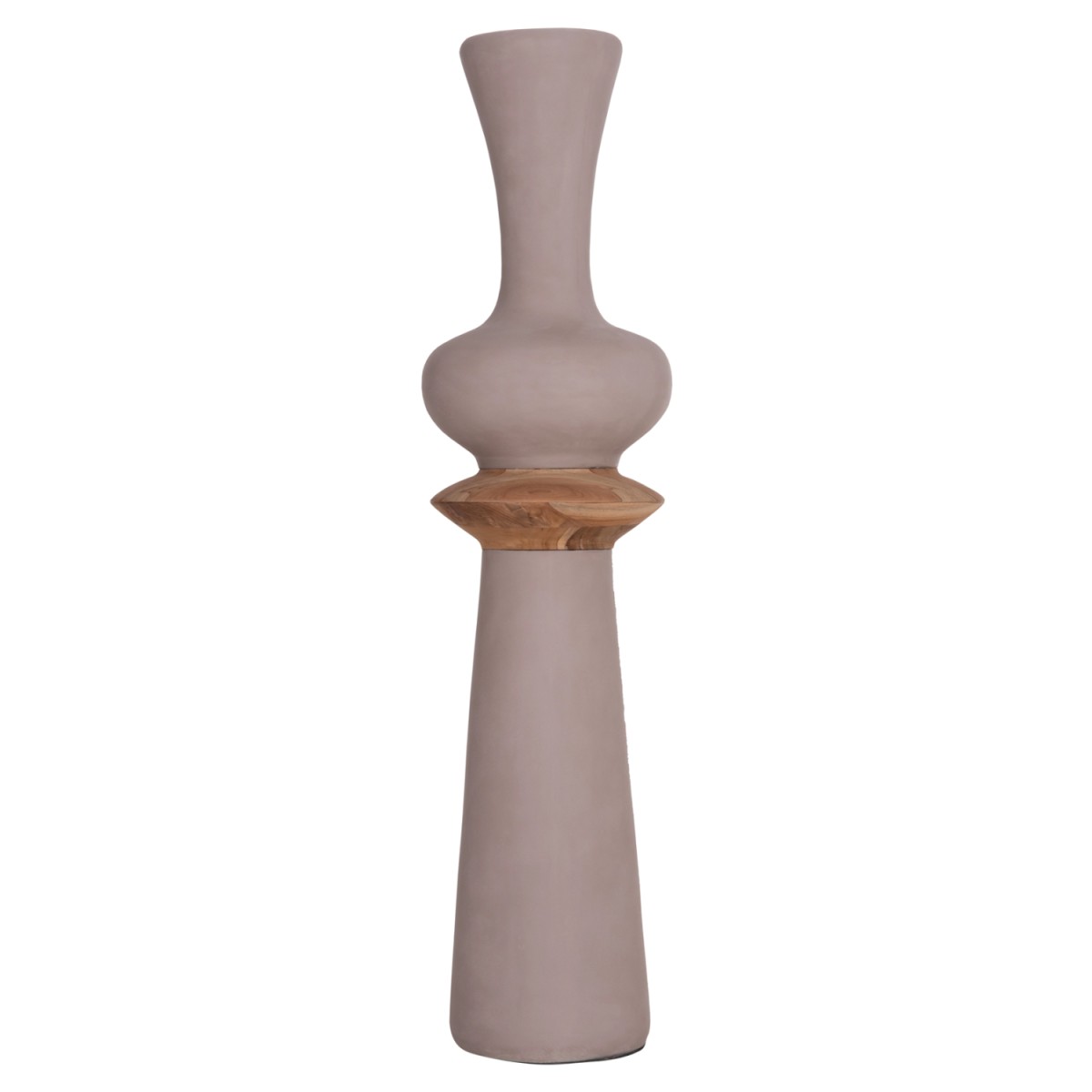 ΔΙΑΚΟΣΜΗΤΙΚΟ ΒΑΖΟ ΔΑΠΕΔΟΥ NEBULA HM4660.05L FIBER CEMENT TAUPE--ΞΥΛΟ ΤΕΑΚ Φ45x172Υεκ