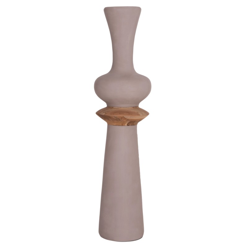 ΔΙΑΚΟΣΜΗΤΙΚΟ ΒΑΖΟ ΔΑΠΕΔΟΥ NEBULA HM4660.05L FIBER CEMENT TAUPE--ΞΥΛΟ ΤΕΑΚ Φ45x172Υεκ