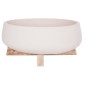 ΓΛΑΣΤΡΑ ΕΣ.ΧΩΡΟΥ FRELLO HM4674.02M ΛΕΥΚΟ FIBER CEMENT--TEAK ΒΑΣΗ 27x26,5x12Υεκ.