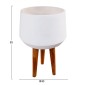 ΓΛΑΣΤΡΑ ΕΣΩΤ.ΧΩΡΟΥ QUAN HM4680.02L FIBER CEMENT ΛΕΥΚΟ--ΒΑΣΗ TEAK Φ38x62Υεκ