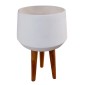 ΓΛΑΣΤΡΑ ΕΣΩΤ.ΧΩΡΟΥ QUAN HM4680.02L FIBER CEMENT ΛΕΥΚΟ--ΒΑΣΗ TEAK Φ38x62Υεκ