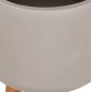 ΓΛΑΣΤΡΑ ΕΣΩΤ.ΧΩΡΟΥ QUAN HM4680.03L FIBER CEMENT ΓΚΡΙ--ΒΑΣΗ TEAK Φ38x62Υεκ
