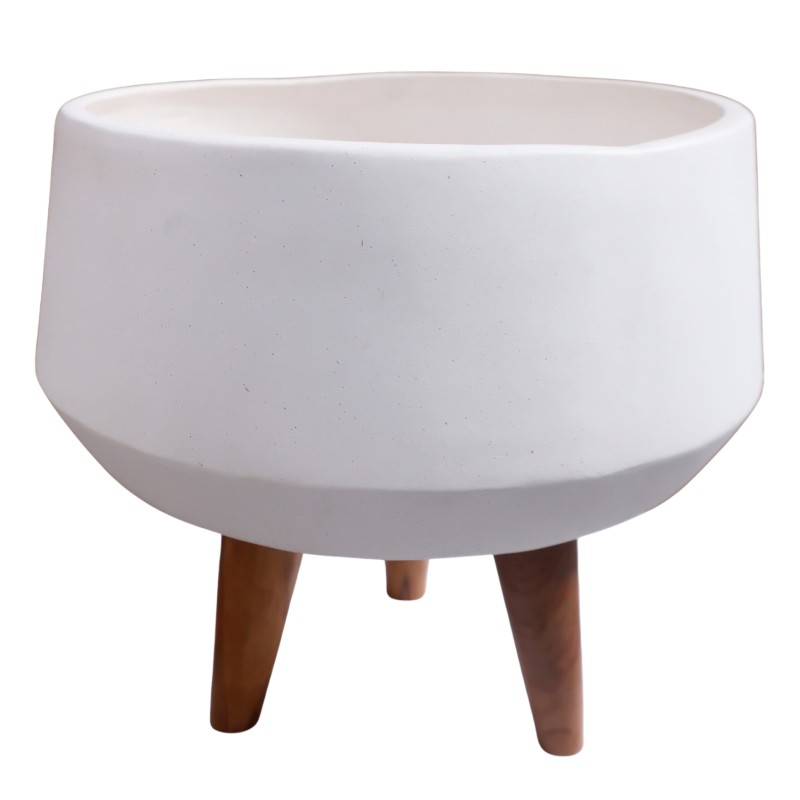 ΓΛΑΣΤΡΑ ΕΣΩΤ.ΧΩΡΟΥ QUAN HM4680.02S FIBER CEMENT ΛΕΥΚΟ--ΒΑΣΗ TEAK Φ37x36Υεκ