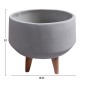 ΓΛΑΣΤΡΑ ΕΣΩΤ.ΧΩΡΟΥ QUAN HM4680.03S FIBER CEMENT ΓΚΡΙ--ΒΑΣΗ TEAK Φ37x36Υεκ