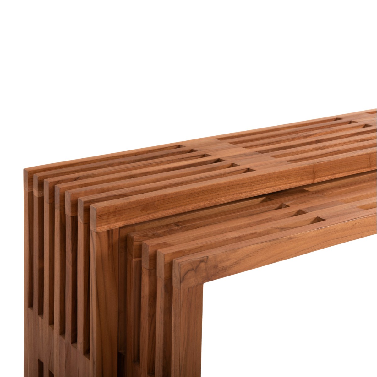 ΤΡΑΠΕΖΙΑ ΣΑΛΟΝΙΟΥ ΣΕΤ 2ΤΜΧ NYA HM9828 ΜΑΣΙΦ ΞΥΛΟ TEAK ΣΕ ΦΥΣΙΚΟ  110x30x46Υεκ.
