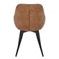 ΠΟΛΥΘΡΟΝΑ MANDO HM8006.03 ΜΕ ΚΑΦΕ NUBUCK ΥΦΑΣΜΑ 60x60x84 εκ.