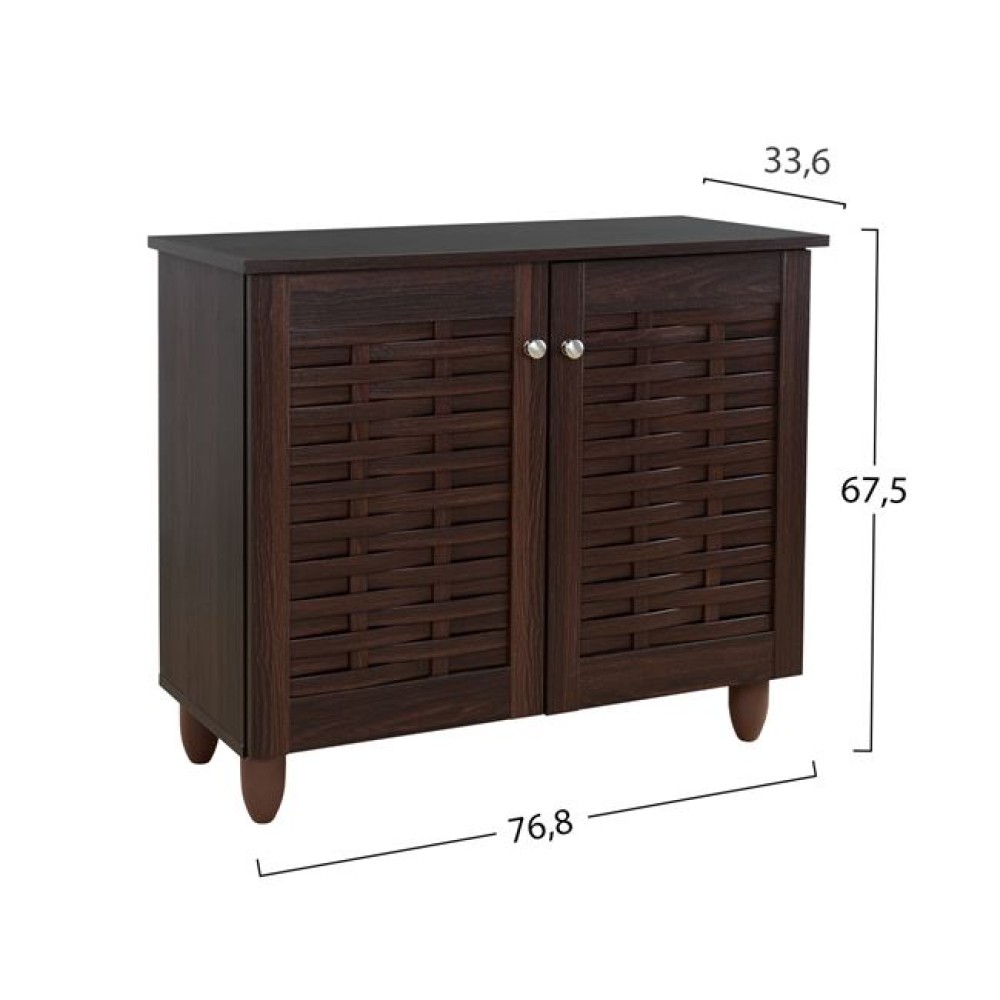ΠΑΠΟΥΤΣΟΘΗΚΗ-ΝΤΟΥΛΑΠΙ ΞΥΛΙΝΗ CASSIOPE HM2208.01 WENGE 77Χ34Χ67.5Υεκ.