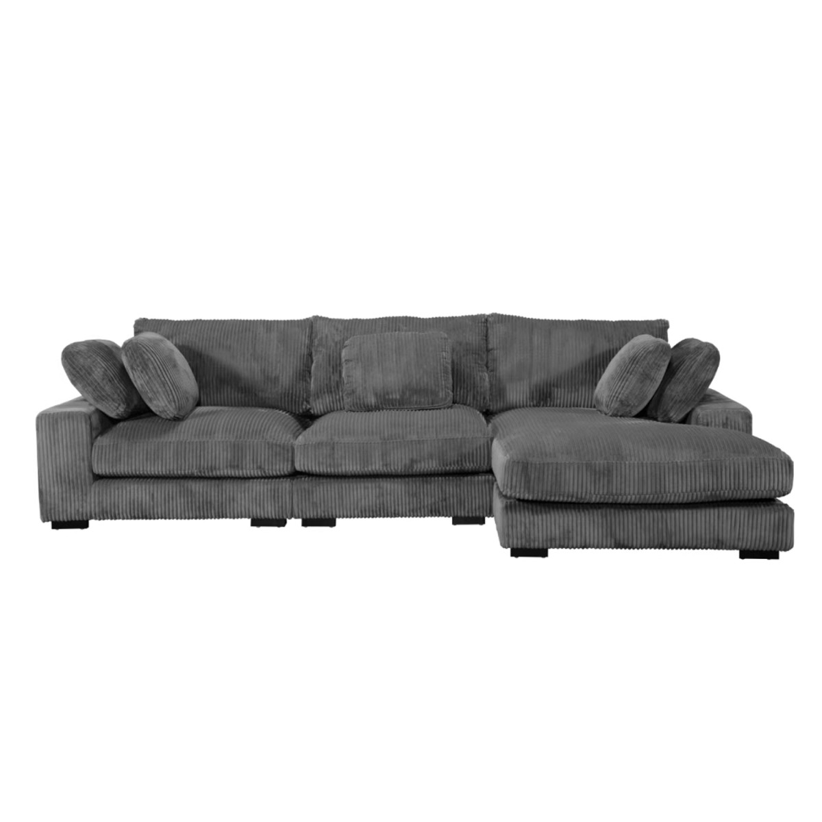ΚΑΝΑΠΕΣ ΔΕΞΙΑ ΓΩΝΙΑ CRANFIELD HM3287.01R ΓΚΡΙ ΡΙΓΕ ΥΦΑΣΜΑ 315x167(γωνία)x67Υεκ.