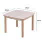 ΤΡΑΠΕΖΑΚΙ ΠΑΙΔΙΚΟ ΜΕ ΑΠΟΘ.ΧΩΡΟΥΣ RICKI HM18339.01 MDF & ΣΥΜΗΔΑ ΣΕ ΦΥΣΙΚΟ 65x65x47Υεκ