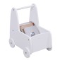 ΠΑΙΔΙΚΟ ΤΡΟΛΕΥ/ΚΑΡΟΤΣΑΚΙ RICKI HM18341.03 MDF & ΚΟΝΤΡΑΠΛΑΚΕ ΛΕΥΚΟ 33x45x50Υεκ