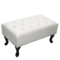 ΤΑΜΠΟΥΡΕ ΥΠΟΠΟΔΙΟ T.CHESTERFIELD EMMA HM226.02 PU ΛΕΥΚΟ ΜΑΤ 80χ46χ42εκ