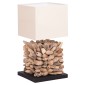 ΕΠΙΤΡΑΠΕΖΙΟ ΦΩΤΙΣΤΙΚΟ ΣΧΗΜΑ ΚΥΒΟΥ TWIGGY HM4425 DRIFTWOOD & ΛΕΥΚΟ ΚΑΠΕΛΟ 24x24x46Υεκ