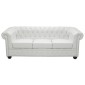 ΚΑΝΑΠΕΣ 3ΘΕΣΙΟΣ T.CHESTERFIELD HM3009.02 ΤΕΧΝΟΔΕΡΜΑ ΛΕΥΚΟ ΜΑΤ 208x90x73 εκ.