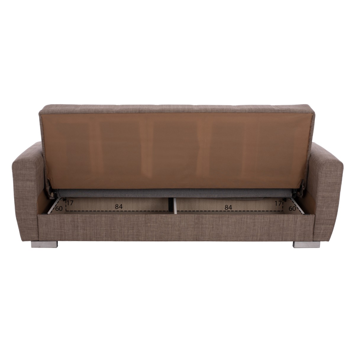 ΚΑΝΑΠΕΣ ΚΡΕΒΑΤΙ POLYA ΤΡΙΘΕΣΙΟΣ ΚΑΦΕ HM3240.02 215x80x77 εκ.