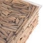ΤΡΑΠΕΖΙ ΣΑΛΟΝΙΟΥ ΤΕΤΡΑΓΩΝΟ SPARROW HM9960 DRIFTWOOD--ΓΥΑΛΙ 95x95x51,5Υεκ.