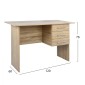 ΓΡΑΦΕΙΟ ΜΕΛΑΜΙΝΗΣ ENSLEY HM2029.02 ΜΕ 3 ΣΥΡΤΑΡΙΑ SONAMA 120X60X76 εκ.