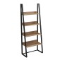 ΡΑΦΙΕΡΑ IZABEL HM18376.01 ΜΕΤΑΛΛΟ--ΜΕΛΑΜΙΝΗ ΣΕ OAK 75x36x185Υεκ.
