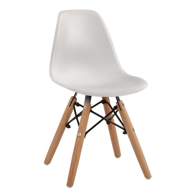 ΚΑΡΕΚΛΑ TWIST KID HM8453.01 ΞΥΛΙΝΑ ΠΟΔΙΑ Κ ΚΑΘΙΣΜΑ PP ΛΕΥΚΟ 31x34x55.5Υεκ