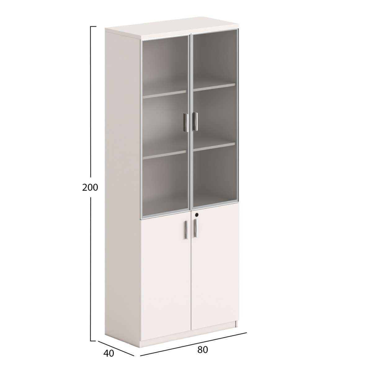ΒΙΒΛΙΟΘΗΚΗ NEWLINE HM18281 ΜΕΛΑΜΙΝΗ ΕΚΡΟΥ & ΚΑΦΕ--ΓΥΑΛΙ 80x40x200Υεκ.