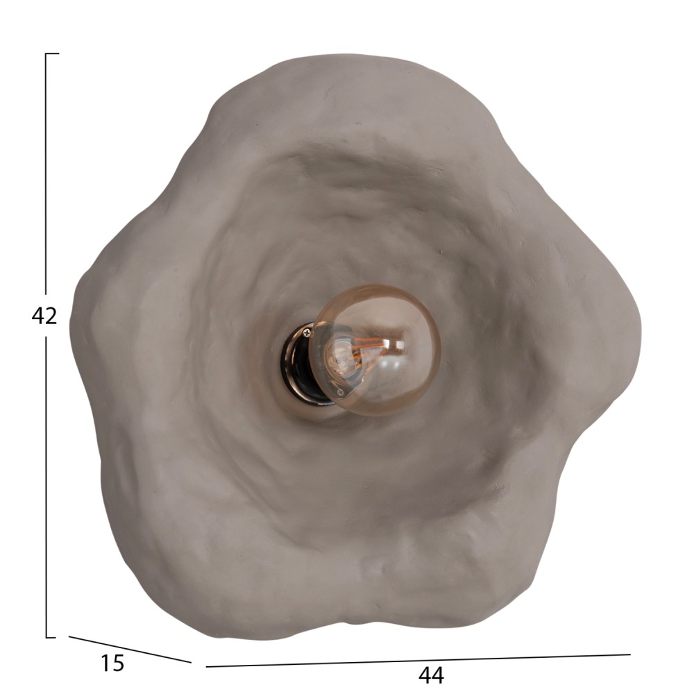 ΕΠΙΤΟΙΧΙΟ ΦΩΤΙΣΤΙΚΟ LUXON HM4701.03L FIBER CEMENT ΣΕ ΓΚΡΙ 44x15x42Υεκ.