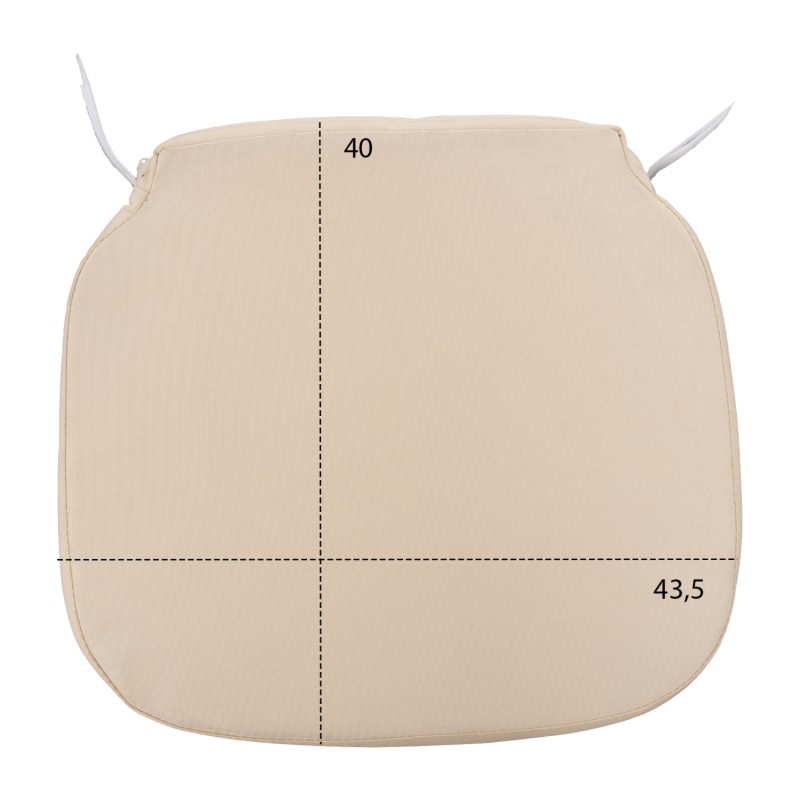 ΜΑΞΙΛΑΡΙ TIFFANYS HM8058.41FC ΜΕ ΥΦΑΣΜΑ WATER REPELLENT ΛΕΥΚΟ 43,5x40x3Υεκ.