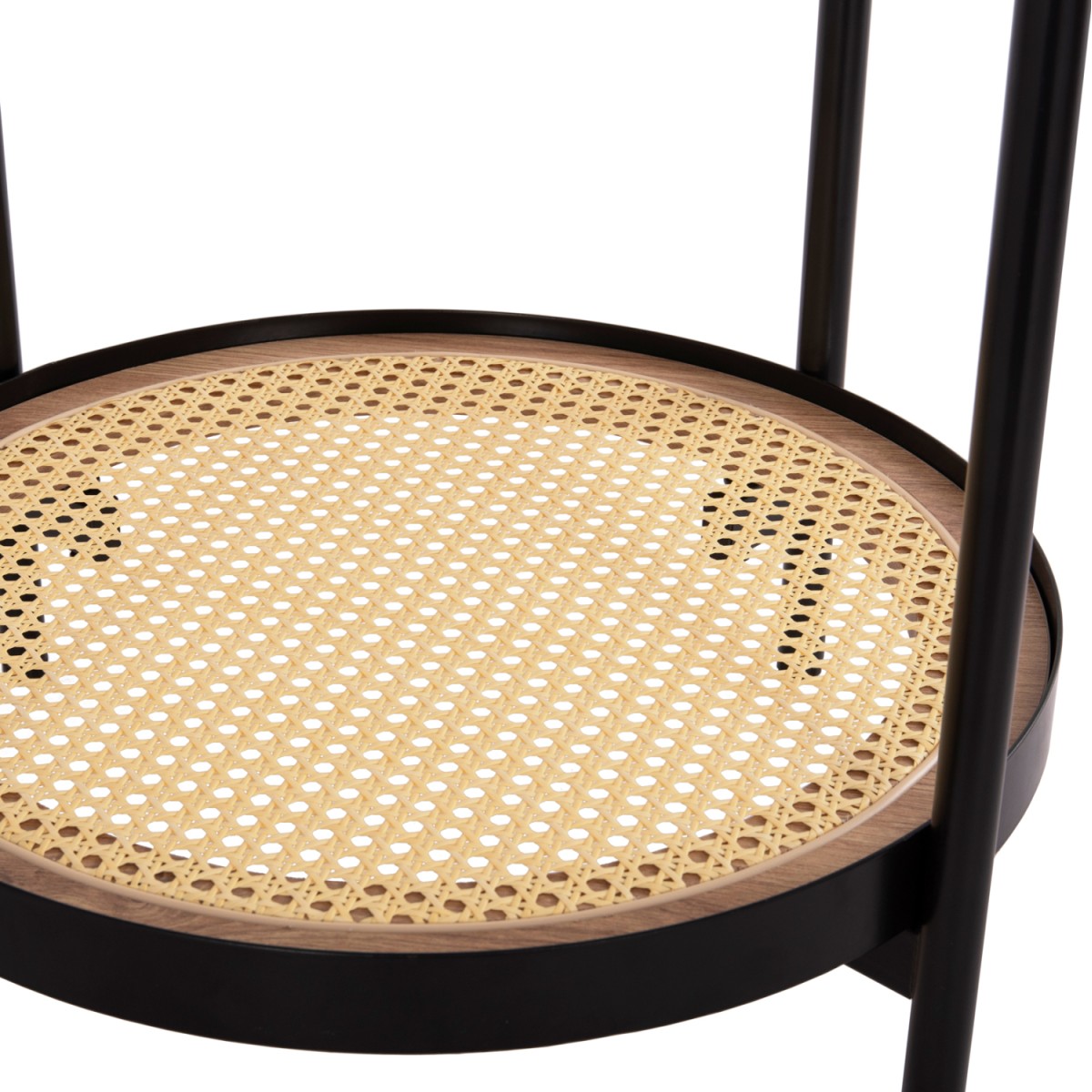 ΒΟΗΘΗΤΙΚΟ ΤΡΑΠΕΖΙ SEITZ HM18031 ΓΥΑΛΙ TOP-ΜΕΤΑΛΛΟ-RATTAN ΣΕ ΦΥΣΙΚΟ Φ50x56Υεκ.