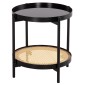 ΒΟΗΘΗΤΙΚΟ ΤΡΑΠΕΖΙ SEITZ HM18031 ΓΥΑΛΙ TOP-ΜΕΤΑΛΛΟ-RATTAN ΣΕ ΦΥΣΙΚΟ Φ50x56Υεκ.