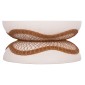 ΤΡΑΠΕΖΙ ΣΑΛΟΝΙΟΥ ANNA HM18157.02 FIBER CEMENT ΛΕΥΚΟ-ΦΥΣΙΚΟ RATTAN--Φ92x44.5Υεκ
