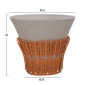 ΤΡΑΠΕΖΙ ΣΑΛΟΝΙΟΥ PERRAL HM18164.03L FIBER CEMENT ΓΚΡΙ-ΦΥΣΙΚΟ RATTAN--Φ55x45Υεκ