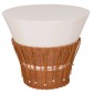 ΤΡΑΠΕΖΙ ΣΑΛΟΝΙΟΥ PERRAL HM18164.02L FIBER CEMENT ΛΕΥΚΟ-ΦΥΣΙΚΟ RATTAN--Φ55x45Υεκ