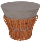 ΤΡΑΠΕΖΙ ΒΟΗΘΗΤΙΚΟ PERRAL HM18164.03S FIBER CEMENT ΓΚΡΙ-ΦΥΣΙΚΟ RATTAN--Φ42x36Υεκ