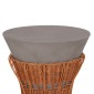 ΤΡΑΠΕΖΙ ΒΟΗΘΗΤΙΚΟ PERRAL HM18164.03S FIBER CEMENT ΓΚΡΙ-ΦΥΣΙΚΟ RATTAN--Φ42x36Υεκ