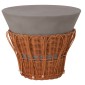 ΤΡΑΠΕΖΙ ΒΟΗΘΗΤΙΚΟ PERRAL HM18164.03S FIBER CEMENT ΓΚΡΙ-ΦΥΣΙΚΟ RATTAN--Φ42x36Υεκ