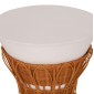 ΤΡΑΠΕΖΙ ΒΟΗΘΗΤΙΚΟ PERRAL HM18164.02S FIBER CEMENT ΛΕΥΚΟ-ΦΥΣΙΚΟ RATTAN--Φ42x36Υεκ
