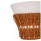 ΤΡΑΠΕΖΙ ΒΟΗΘΗΤΙΚΟ PERRAL HM18164.02S FIBER CEMENT ΛΕΥΚΟ-ΦΥΣΙΚΟ RATTAN--Φ42x36Υεκ