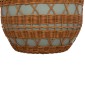 ΤΡΑΠΕΖΙ ΣΑΛΟΝΙΟΥ VILHENA HM18165 FIBER CEMENT ΠΡΑΣΙΝΟ-RATTAN ΦΥΣΙΚΟ Φ56x47Υεκ.