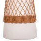 ΒΟΗΘΗΤΙΚΟ ΤΡΑΠΕΖΙ ΣΤΡΟΓΓΥΛΟ DELIA HM18167.02 FIBER CEMENT ΛΕΥΚΟ & RATTAN Φ40x45Υεκ