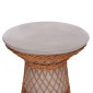 ΒΟΗΘΗΤΙΚΟ ΤΡΑΠΕΖΙ ΣΤΡΟΓΓΥΛΟ DELIA HM18167.03 FIBER CEMENT ΓΚΡΙ & RATTAN Φ40x45Υεκ