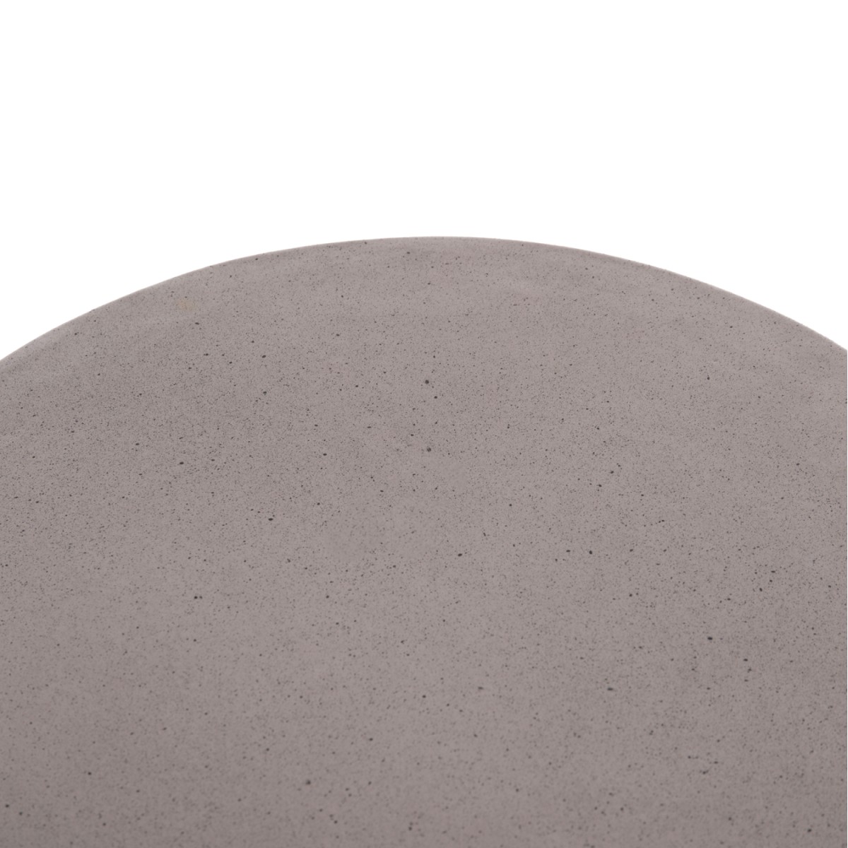 ΒΟΗΘΗΤΙΚΟ ΤΡΑΠΕΖΙ ΣΤΡΟΓΓΥΛΟ DELIA HM18167.03 FIBER CEMENT ΓΚΡΙ & RATTAN Φ40x45Υεκ