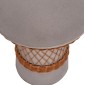 ΒΟΗΘΗΤΙΚΟ ΤΡΑΠΕΖΙ ΣΤΡΟΓΓΥΛΟ DELIA HM18167.03 FIBER CEMENT ΓΚΡΙ & RATTAN Φ40x45Υεκ