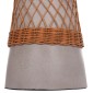ΒΟΗΘΗΤΙΚΟ ΤΡΑΠΕΖΙ ΣΤΡΟΓΓΥΛΟ DELIA HM18167.03 FIBER CEMENT ΓΚΡΙ & RATTAN Φ40x45Υεκ