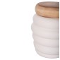 ΣΚΑΜΠΟ PUFFAT HM18172.02 FIBER CEMENT ΛΕΥΚΟ- ΞΥΛΟ TEAK TOP Φ45x46Υεκ.