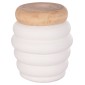 ΣΚΑΜΠΟ PUFFAT HM18172.02 FIBER CEMENT ΛΕΥΚΟ- ΞΥΛΟ TEAK TOP Φ45x46Υεκ.
