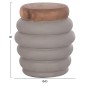 ΣΚΑΜΠΟ PUFFAT HM18172.03 FIBER CEMENT ΓΚΡΙ- ΞΥΛΟ TEAK TOP Φ45x46Υεκ.