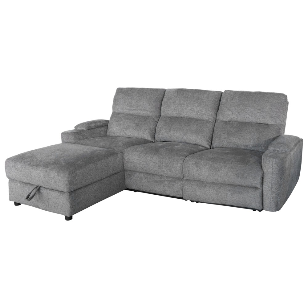 ΚΑΝΑΠΕΣ ΑΡΙΣΤΕΡΗ ΓΩΝΙΑ SYNTHIA HM3308.03L ΑΝΑΚΛΙΣΗ & ΑΠΟΘ.ΧΩΡΟΣ--ΓΚΡΙ 245x170x98Υεκ