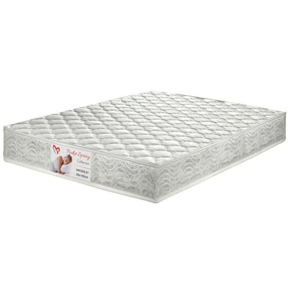 ΣΤΡΩΜΑ POCKET SPRING ΔΙΠΛΟ 160x200 ΔΙΠΛΗΣ ΟΨΗΣ HM309.06
