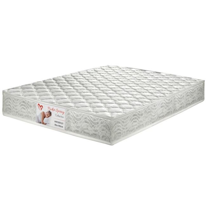 ΣΤΡΩΜΑ POCKET SPRING ΔΙΠΛΟ 160x200 ΔΙΠΛΗΣ ΟΨΗΣ HM309.06
