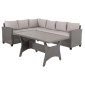ΣΕΤ ΣΑΛΟΝΙ ΓΩΝΙΑ & ΤΡΑΠΕΖΙ CARSON HM6078.01 ΓΚΡΙ ΣΥΝΘ.RATTAN-ΜΑΞΙΛΑΡΙΑ