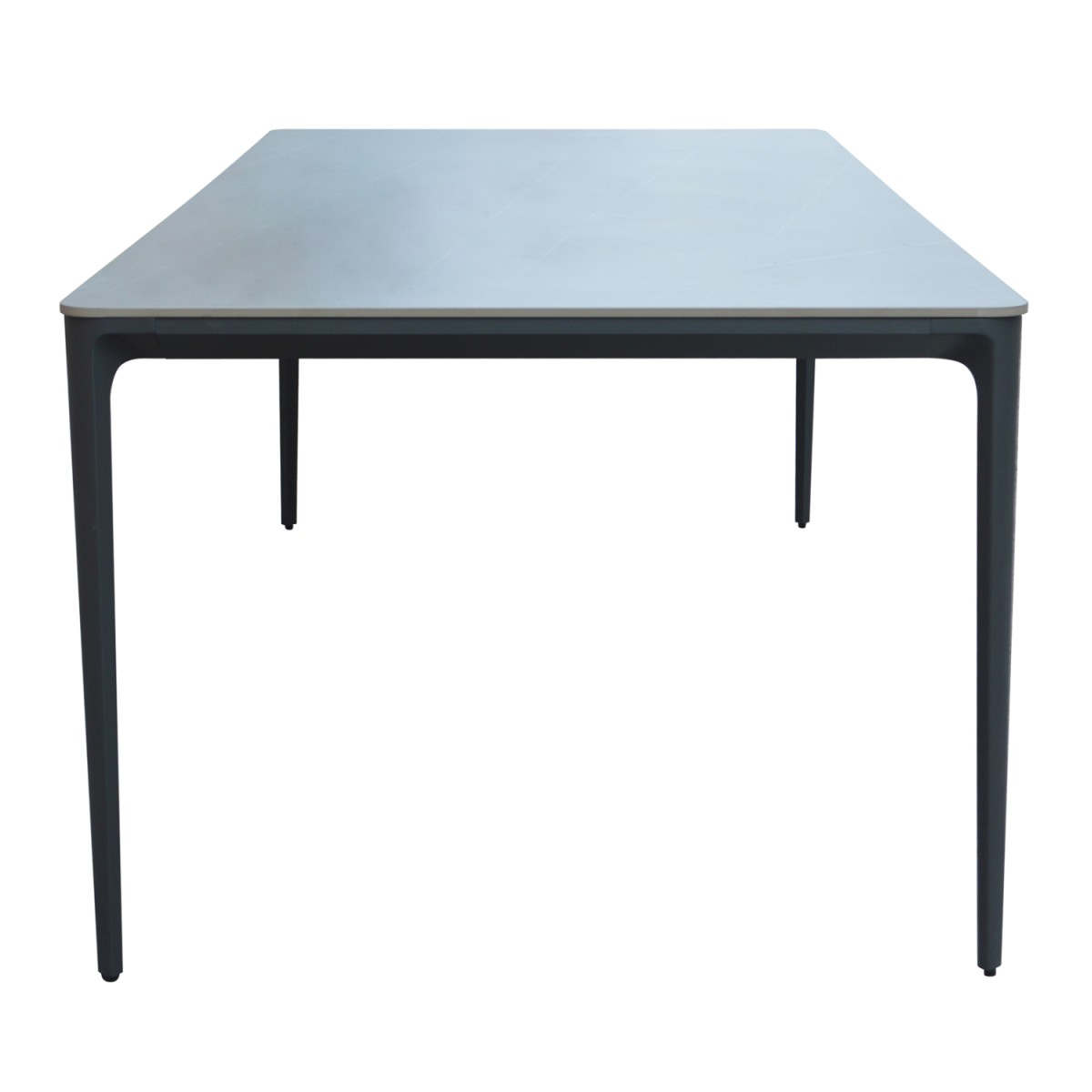 ΤΡΑΠΕΖΙ ΤΡΑΠΕΖΑΡΙΑΣ STAD HM6558.01 ΓΚΡΙ ΑΛΟΥΜΙΝΙΟ & SINTERED STONE TOP 220x100x75Υεκ